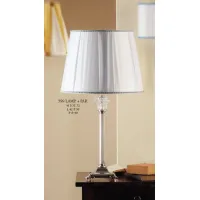Zdjęcie Piękna lampa z kryształową głowicą i białym stożkowym kloszem – Il Paralume Marina