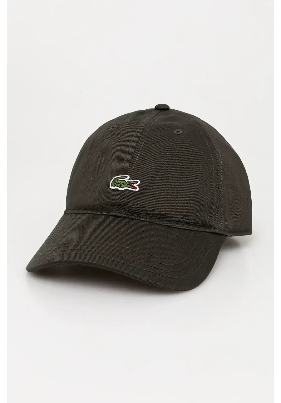 obrazek 1 Lacoste czapka z daszkiem bawełniana kolor zielony z aplikacją