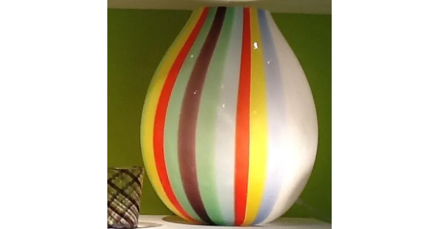obrazek 2 Kolorowa szklana lampa Lido w pionowe barwne pasy