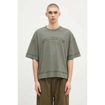 Zdjęcie Alpha Industries t-shirt bawełniany Open Edge męski kolor zielony z aplikacją 148505