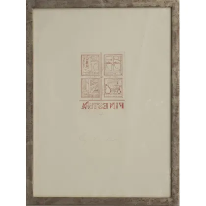 Zdjęcie Interesująca litografia na papierze z XX wieku