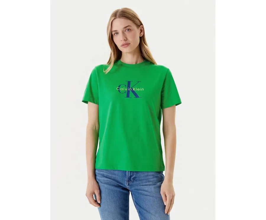 obrazek 1 Calvin Klein Jeans T-Shirt Hero Classic LV047B865G Zielony Regular Fit