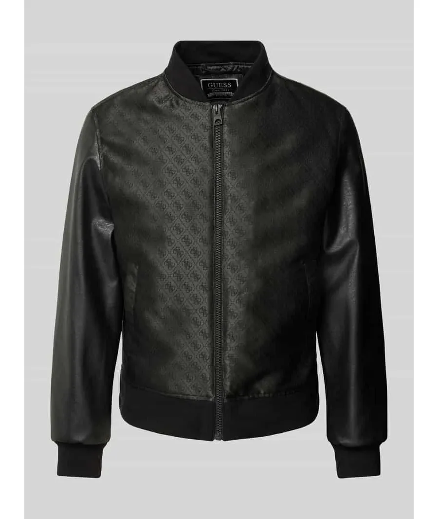 obrazek 1 Bomberka z fakturowanym wzorem z logo model ‘VARSITY’