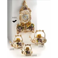 Zdjęcie Zegar ścienny z różami i winogronami Swarovski - Valle d'oro Patchi