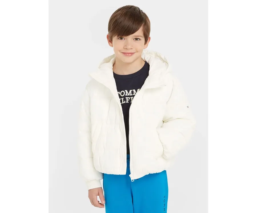 obrazek 1 Tommy Hilfiger Kurtka zimowa New York KG0KG07551 Biały Relaxed Fit