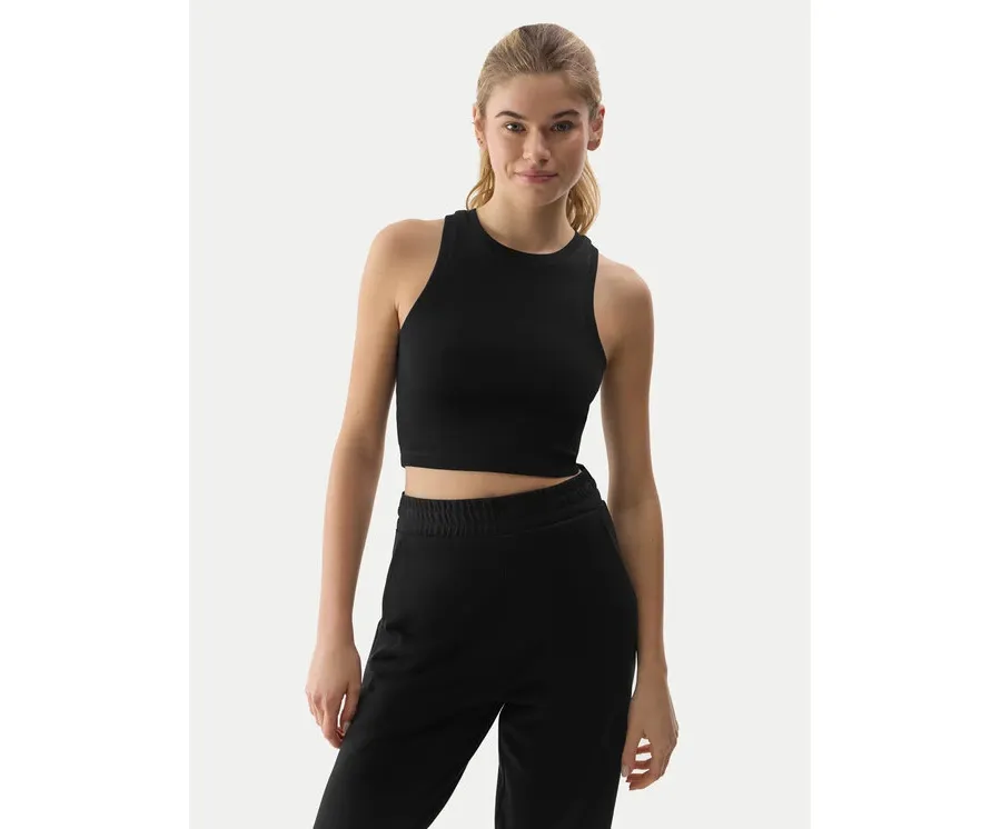 obrazek 1 4F Top 4FWSS24TSLEF066 Czarny Slim Fit