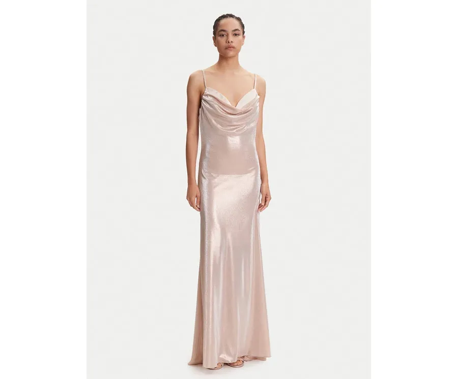 obrazek 1 ACCESS FASHION Sukienka wieczorowa 53-3342-373 Beżowy Slim Fit