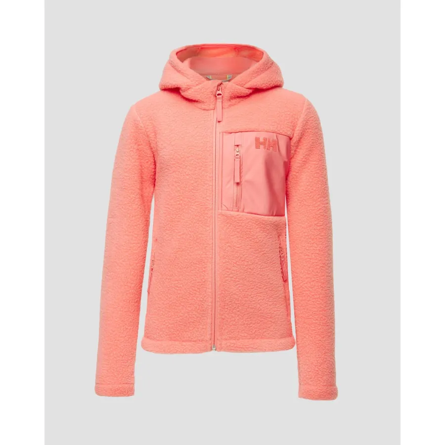 obrazek 1 Koralowa Dziewczęca Bluza Polarowa Helly Hansen Jr Champ Pile Jacket