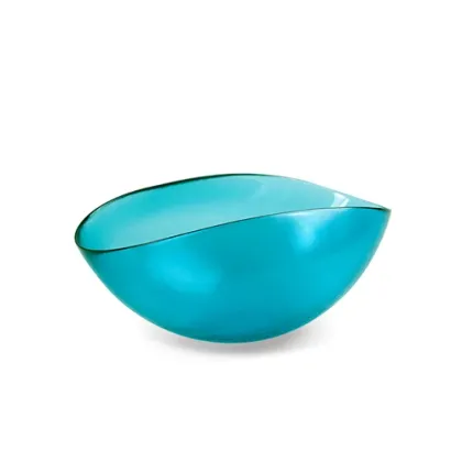 Zdjęcie Piękny zestaw 6 niebieskich misek ze szkła murano