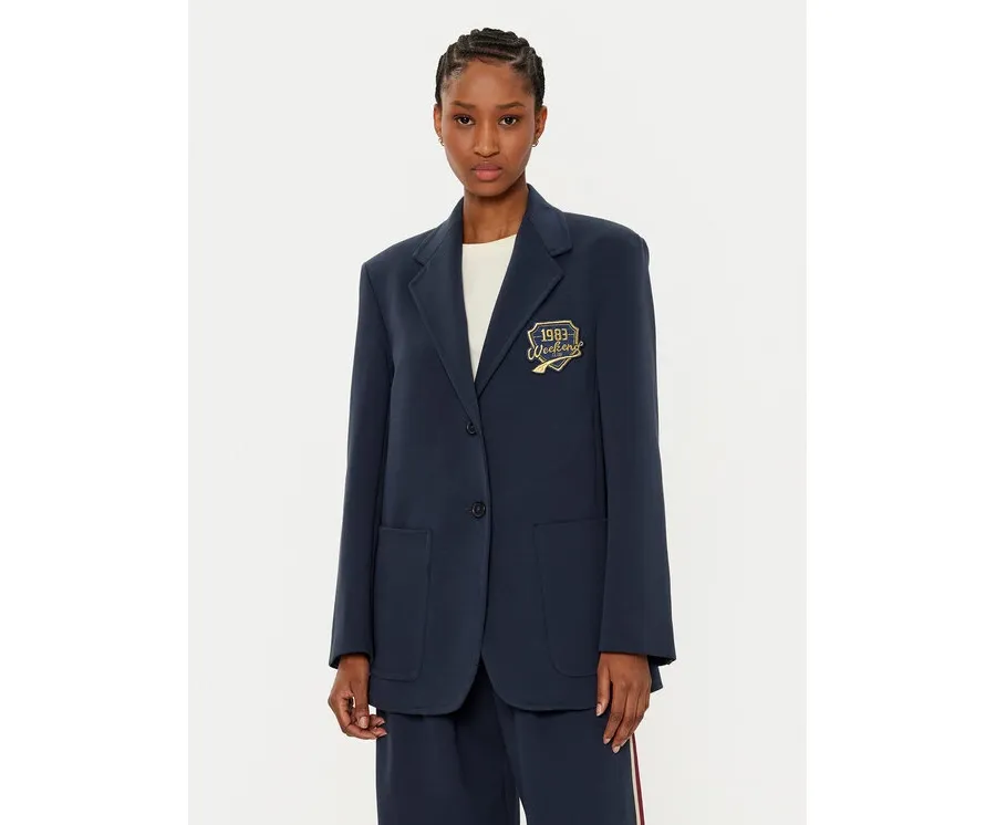 obrazek 1 Weekend Max Mara Marynarka Brama 2515911011 Granatowy Regular Fit
