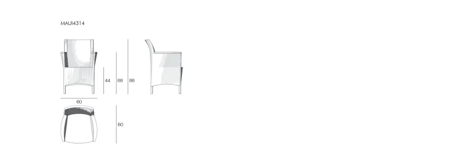 obrazek 5 Wyjątkowy fotel do jadalni Maui z czarnego rattanu