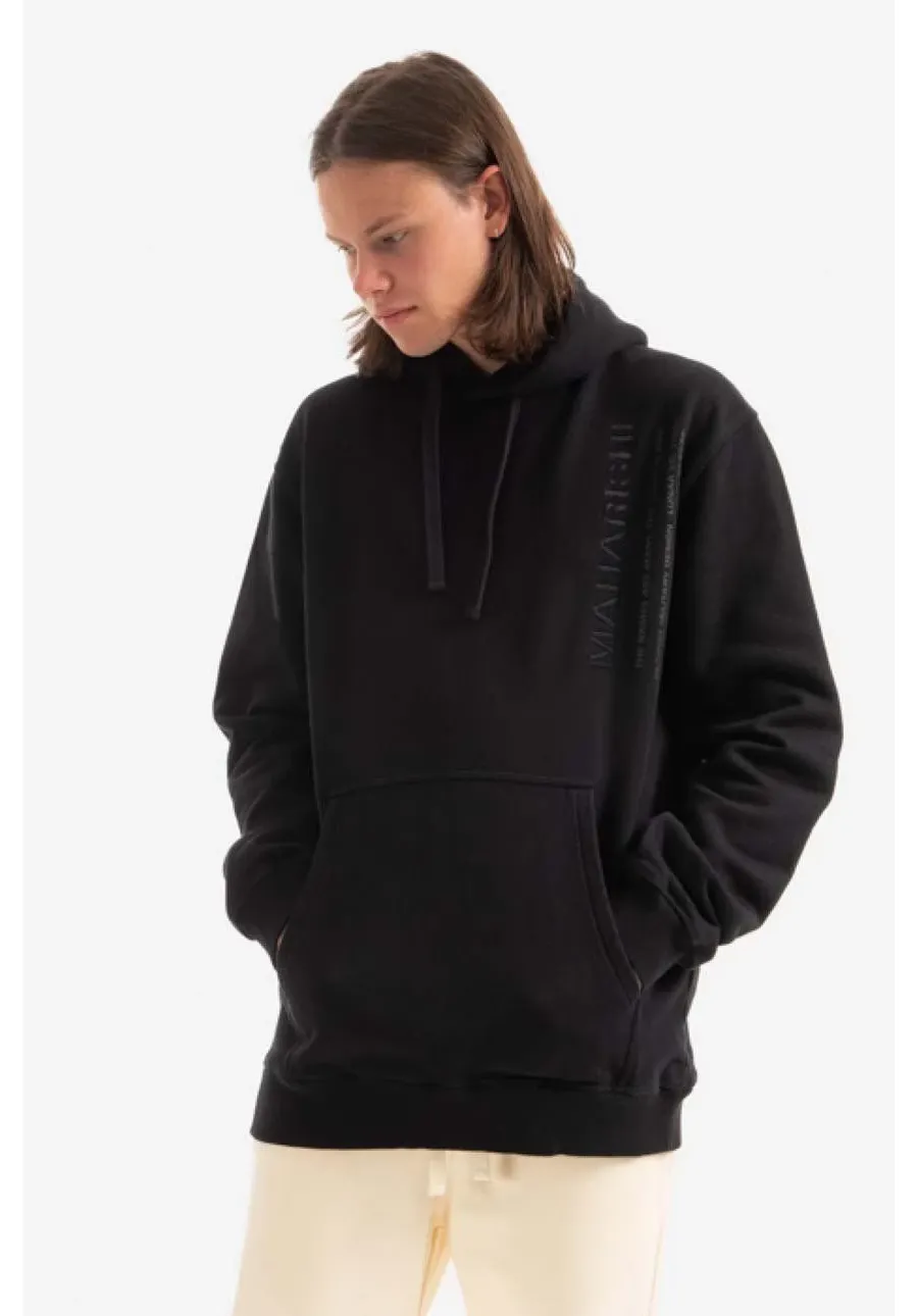 obrazek 1 Maharishi bluza bawełniana Miltype męska kolor czarny z kapturem z aplikacją 9756.BLACK-BLACK