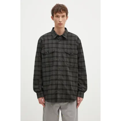 Zdjęcie Filson koszula bawełniana Alaskan Guide Shirt męska kolor szary regular z kołnierzykiem klasycznym FMCAM0005