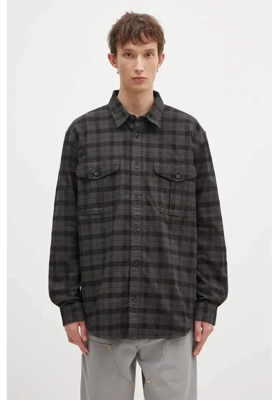 obrazek 1 Filson koszula bawełniana Alaskan Guide Shirt męska kolor szary regular z kołnierzykiem klasycznym FMCAM0005
