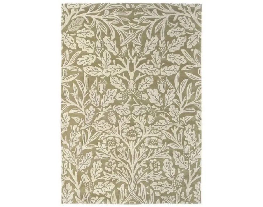 Beżowy dywan Morris & Co w kwiaty
