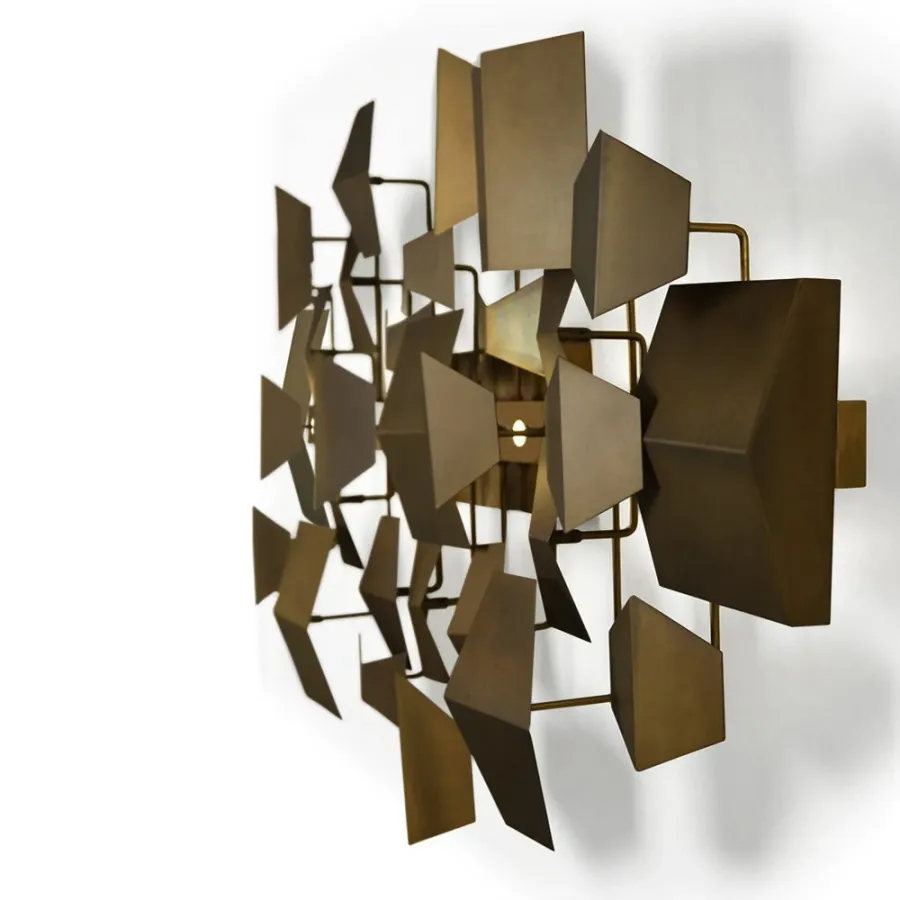 obrazek 2 Mosiężna lampa ścienna H.70xL.110xP.18 cm