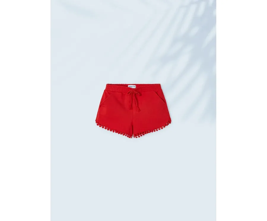 obrazek 1 Mayoral Szorty materiałowe 607 Czerwony Regular Fit