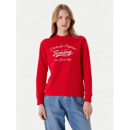 Zdjęcie Tommy Jeans Bluza Essential DW0DW20942 Czerwony Regular Fit