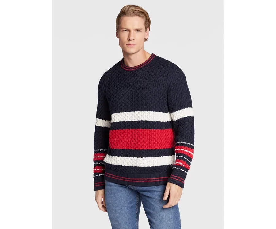 obrazek 1 J.Lindeberg Sweter Orion FMKW06531 Granatowy Regular Fit