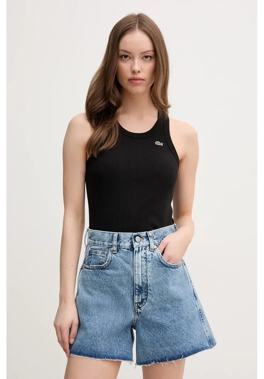 obrazek 1 Lacoste top bawełniany kolor czarny