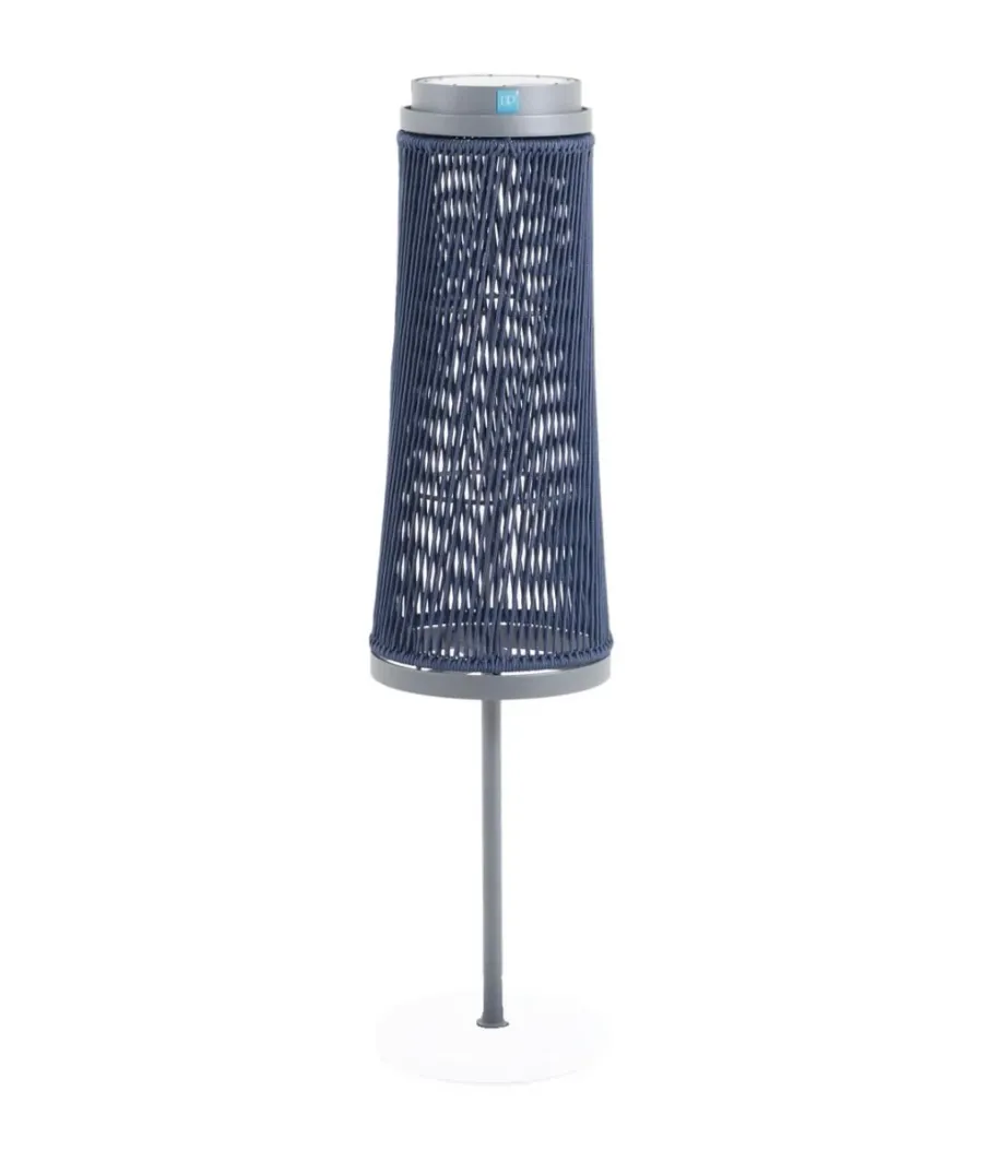 obrazek 1 Ogrodowa lampa solarna z grafitowego aluminium w kolorze niebieskim
