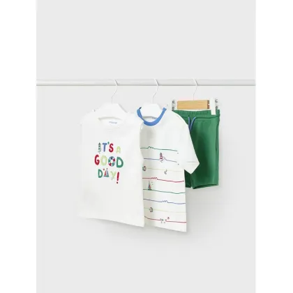 Zdjęcie Mayoral Komplet t-shirt, top i spodenki 1648 Kolorowy Regular Fit