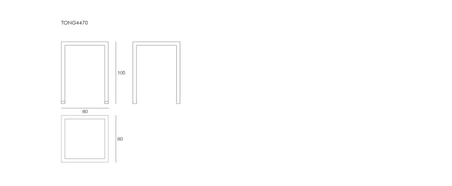 obrazek 4 Minimalistyczny w formie kwadratowy stolik barowy Tonga