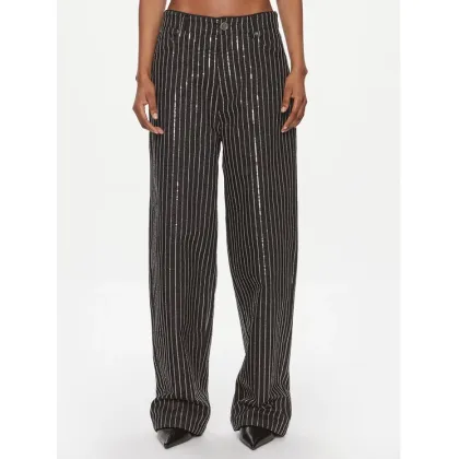 Zdjęcie ROTATE Spodnie materiałowe 111791100 Czarny Wide Leg