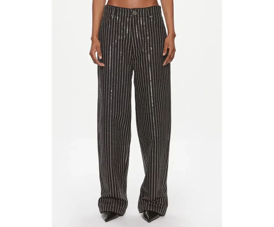 obrazek 1 ROTATE Spodnie materiałowe 111791100 Czarny Wide Leg