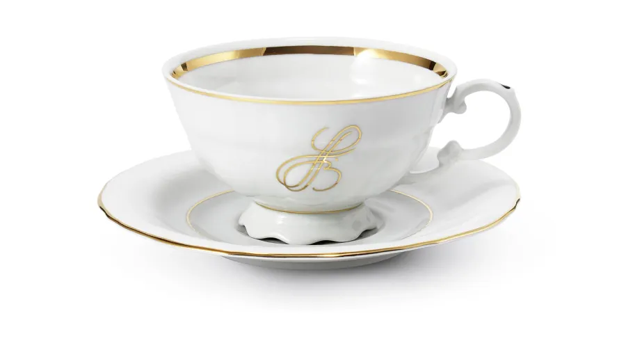 obrazek 1 Stylowa porcelanowa filiżanka do herbaty ze spodkiem z kolekcji Lena Brauner for Rudolf Kampf – Rudolf Kampf