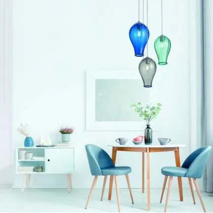 Zdjęcie Stylowa lampa wisząca ze szkła Murano