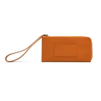 Zdjęcie Elegancki włoski portfel Grained Collection Zip Wallet Arancio