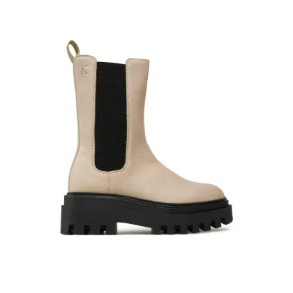 Zdjęcie Calvin Klein Jeans Sztyblety Flatform Chelsea Boot Mg Nb YW0YW01684 Beżowy