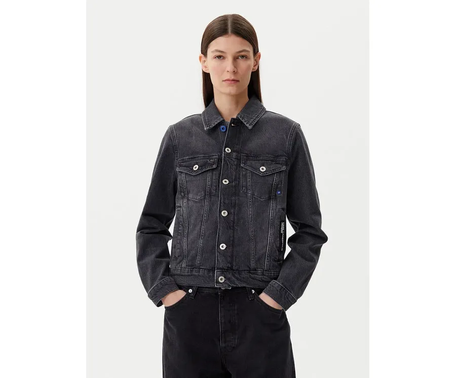 obrazek 1 Karl Lagerfeld Jeans Kurtka jeansowa A1W14012 Szary Regular Fit
