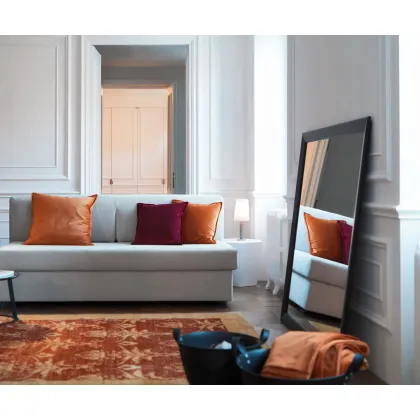 Zdjęcie Włoskie stylowe lustro z aluminiowym obramowaniem - dużo rozmiarów