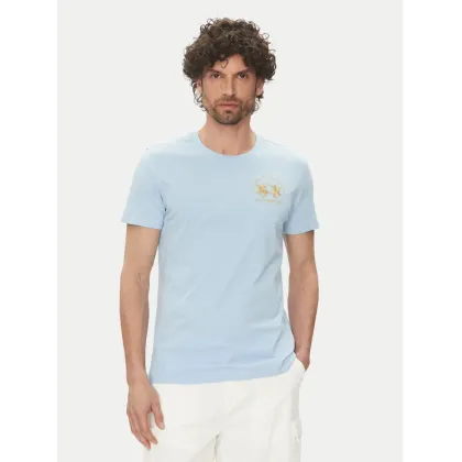 Zdjęcie La Martina T-Shirt Vernie MAR009 JS206 Błękitny Regular Fit