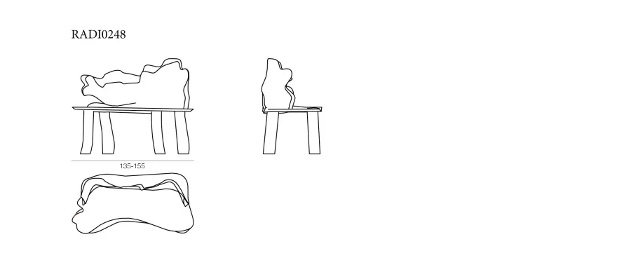 obrazek 7 Dekoracyjna ławka średniej wielkości z drewna tekowego