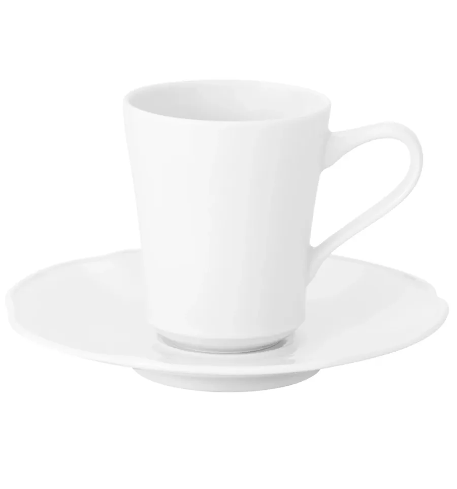 obrazek 1 Filiżanka do kawy ze spodkiem z porcelany z klasycznej kolekcji Crown White - Vista Alegre
