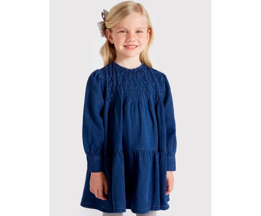 obrazek 1 Mayoral Sukienka jeansowa 4964 Granatowy Regular Fit
