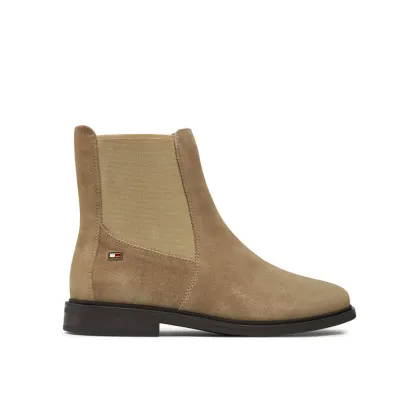 Zdjęcie Tommy Hilfiger Sztyblety Flag Suede Low Chelsea FW0FW08176 Beżowy