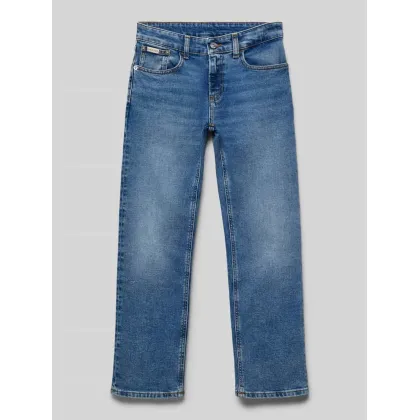 Zdjęcie Jeansy o kroju straight fit z naszywką z logo
