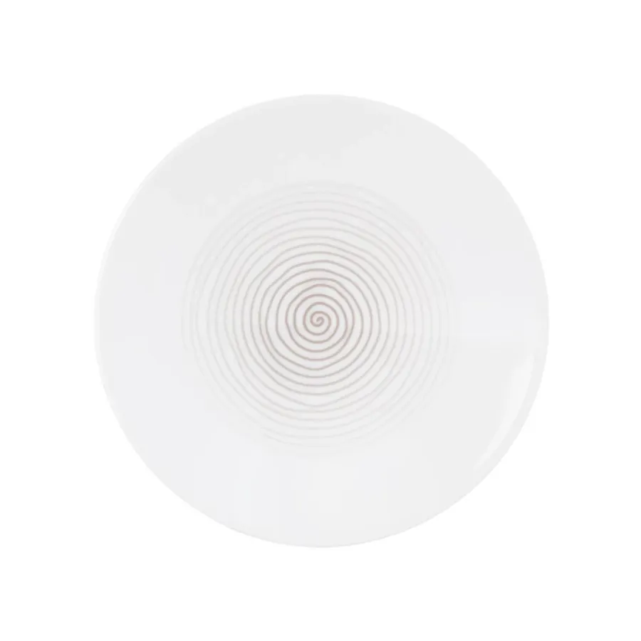 obrazek 1 Okrągły porcelanowy talerz do chleba 16,5 cm o brązowym nowoczesnym zdobieniu - Seltmann Weiden