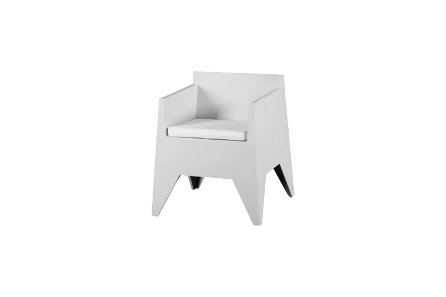 white lacquered armchair