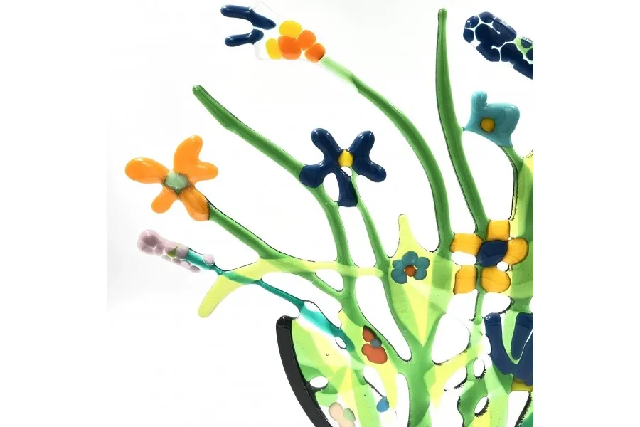 obrazek 2 Zjawiskowa ozdoba z kolorowego szkła "Bukiet polnych kwiatów" - doskonały pomysł na prezent