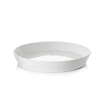 Picture Enamelled ceramic plate for serving dishes or appetizers