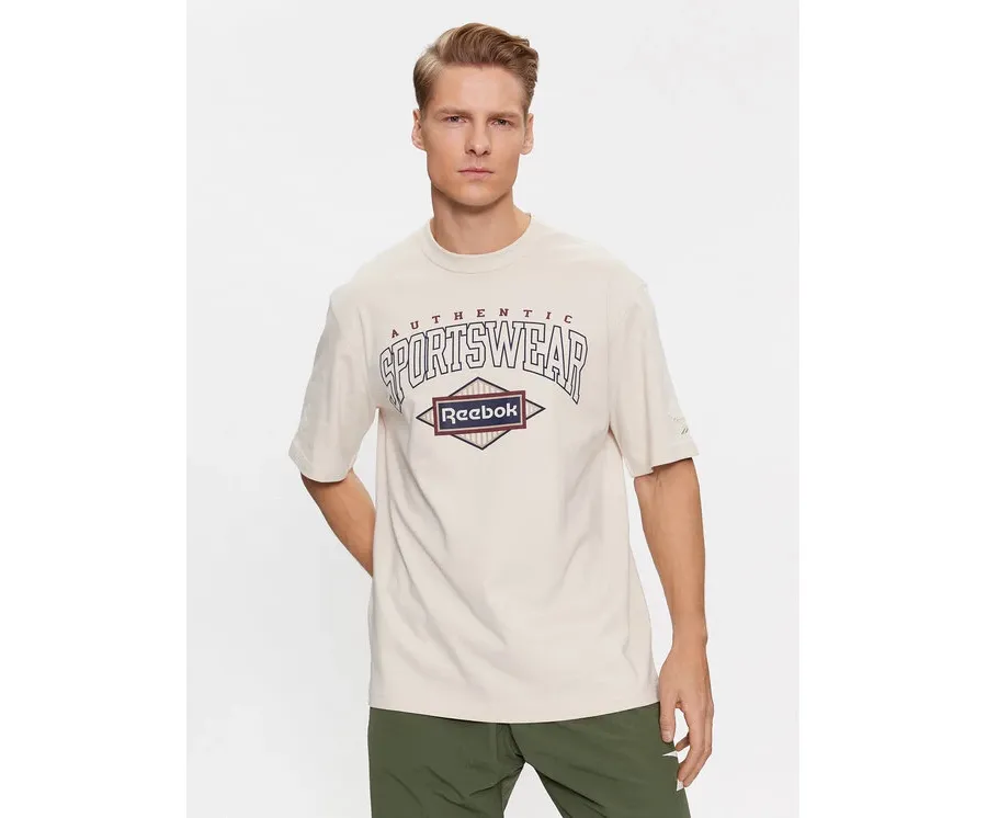 obrazek 1 Reebok T-Shirt Sporting Goods IM1507 Beżowy Regular Fit