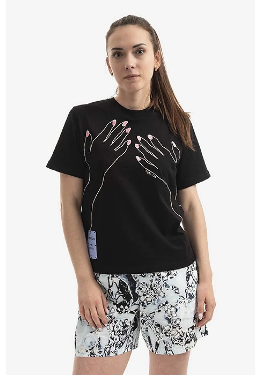 obrazek 1 MCQ t-shirt bawełniany kolor czarny 624665RSJ731000-BLACK