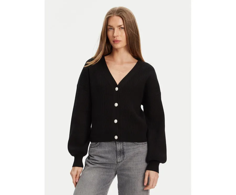 obrazek 1 Guess Kardigan W5YR07 Z2ZK2 Czarny Relaxed Fit