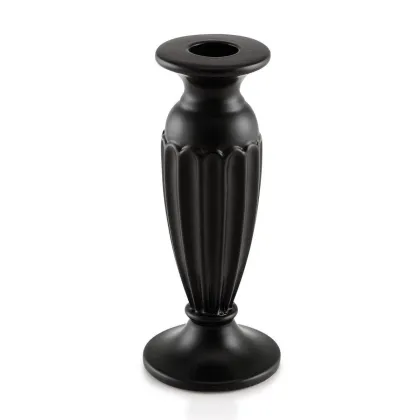 Zdjęcie Wyjątkowy czarny ceramiczny świecznik – Ahura