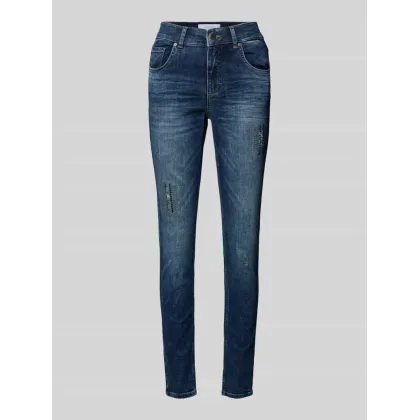 Zdjęcie Jeansy o kroju skinny fit z przetarciami